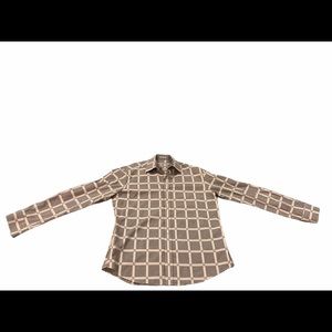 Bugatchi Uomo Shaped Fit Checkered Plad Size Large
